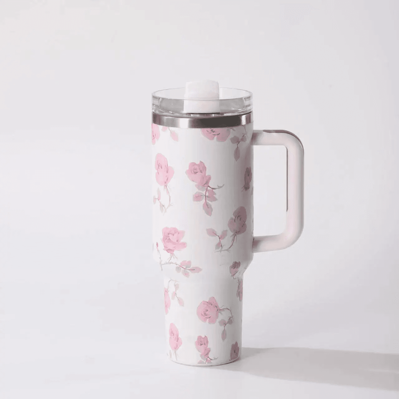 White Flower Tumbler 40oz