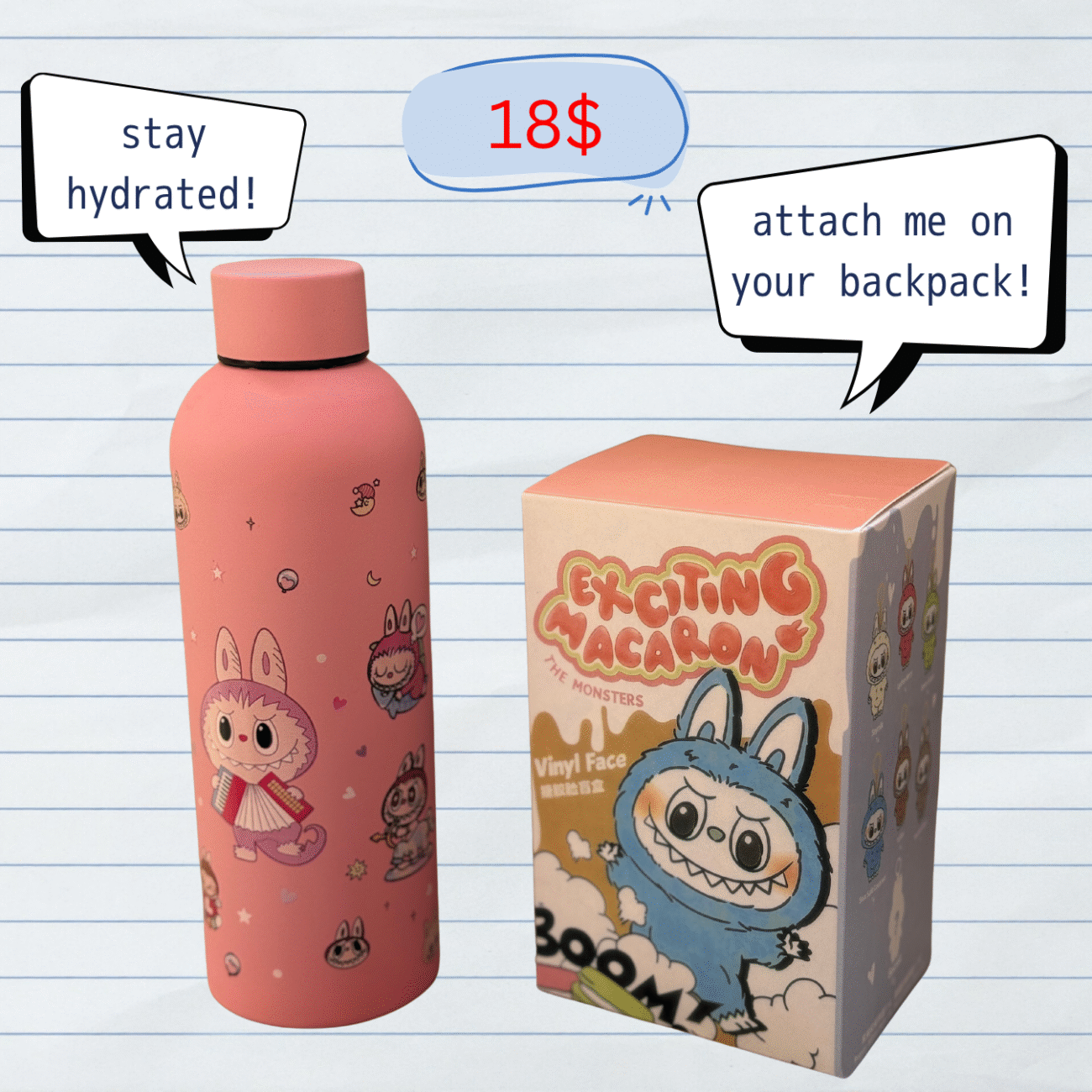 Labubu Bottle Set
